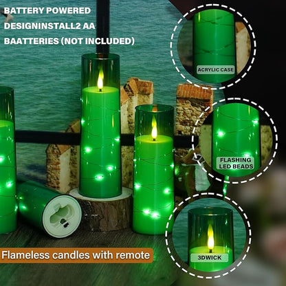 Flickering Flameless LED Candles, Battery Operated Candles 9 Pcs - Image 3
