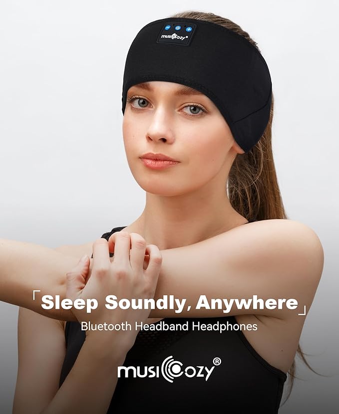 MUSICOZY Sleep Headphones Bluetooth 5.4 Headband, Sports Wireless Earphones - Image 6