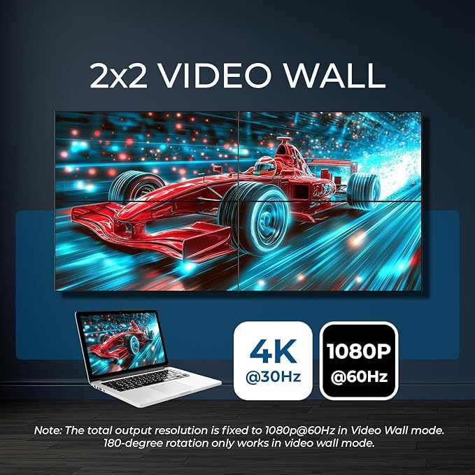 OREI 4K 3x3 Video Wall Controller – HDMI & USB-C Video Wall Processor, 1080p - Image 7