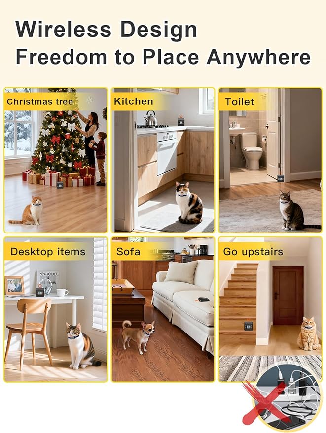 FLYSPEAR Extra Receiver Collar for Indoor Wireless Cat Barrier, Receiver Collar - Image 6