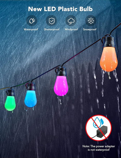 Govee Smart Outdoor String Lights H7029, 24ft RGBIC Outdoor Lights - Image 6