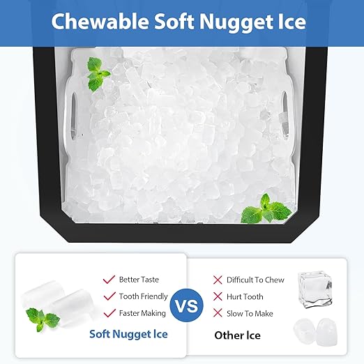 Aeitto Nugget Ice Maker Countertop, Rapid Ice Release in 5 Mins, Large Capacity - Image 4