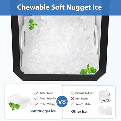 Aeitto Nugget Ice Maker Countertop, Rapid Ice Release in 5 Mins, Large Capacity - Image 4