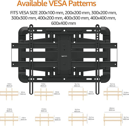 Amazon Basics Heavy Duty Extension Dual Arm, Full Motion Articulating TV Mount - Image 7