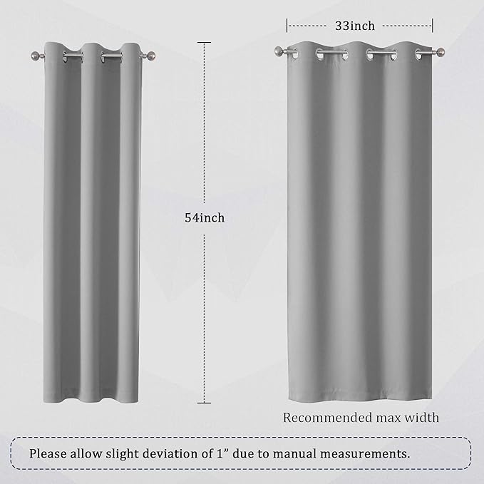 DUALIFE Blackout Curtain for Bedroom -Thermal Insulated Solid Blackout Window - Image 6