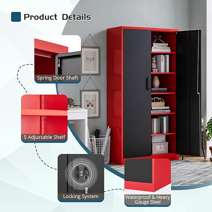 MIIIKO Metal Storage Cabinet - Image 3