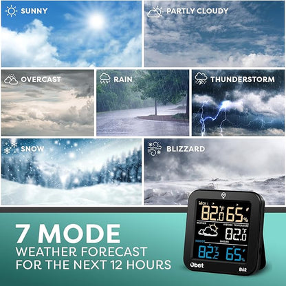 OBET Indoor Outdoor Thermometer Wireless Weather Station - Image 4