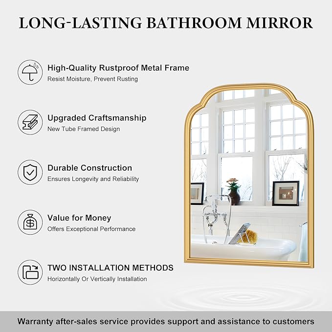 18X24 Inch Gold Mirror for Wall - Image 8