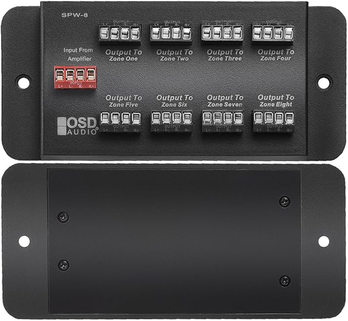 SPW8 Whole House Audio 8-Zone Speaker Distribution Panel Single Audio Input - Image 2