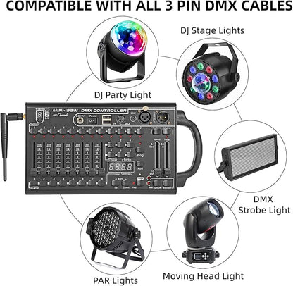 Wireless DMX Controller, 192 Channel DMX512Controller Stage Lighting Equipment - Image 4