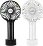 Miady 2-Pack Upgraded 5000mAh Portable Handheld Fan 3 Speed Mini USB Strong by Miady