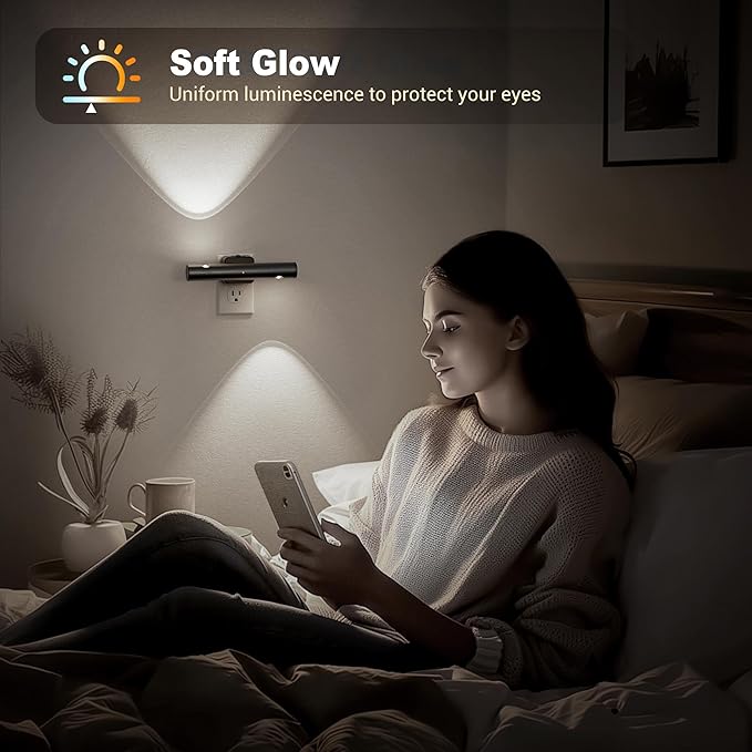 JandCase LED Night Light, Modern Night Lights Plug into Wall, Soft White 3000K - Image 5
