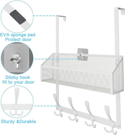 Kaiferty Over The Door Hooks Organizer, Coat Rack Over The Door Storage Hanger - Image 5