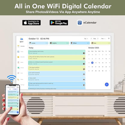 27" Smart Digital Calendar for-Family-Business-Schedules - Image 2