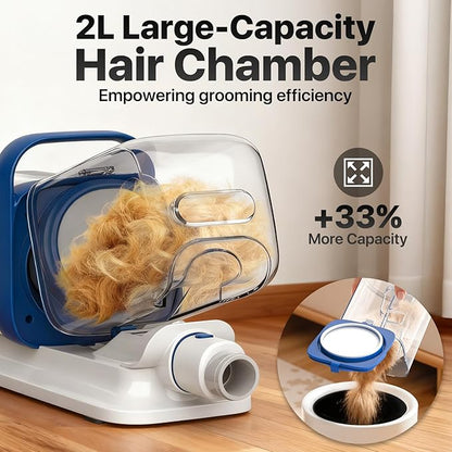 Dog Grooming Kit with Vacuum, 15000Pa Pet Hair Clipper and Shedding Brush - Image 8