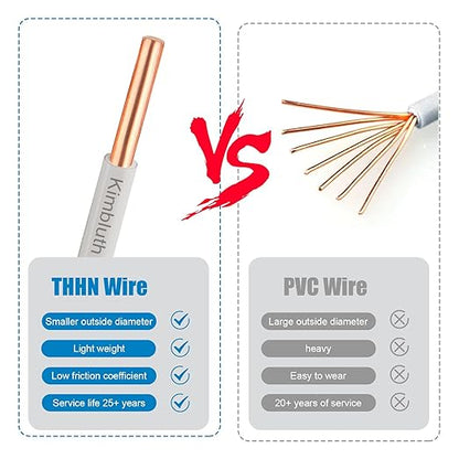 THHN Wire 10 Gauge 75 FT OFC Electrical Wire, 10 AWG Solid Copper Wire Rated up - Image 4