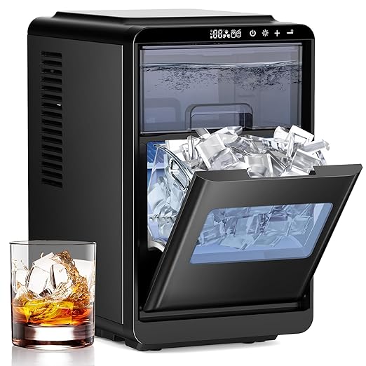 COWSAR Crescent Ice Maker Countertop, 27 Lbs/24H Portable Crescent Ice Machine by COWSAR