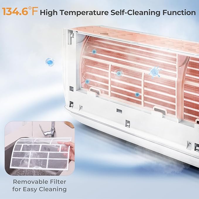 COSTWAY 24000 BTU Wifi Enabled Mini Split Air Conditioner & Heater, Energy - Image 9