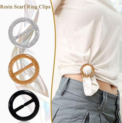 T-Shirt Clips 9 PCS, Clothes Corner Knotted Button, Fashion Alloy Pearl - Image 4