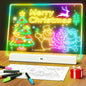 LED Note Board with Colors, Rechargeable 17-Inch Doodle Glow 9-Mode Light Up by LightUpYourCreativity