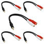 Cmple - 5 Pack 3.5mm Audio Stereo Y Splitter Extension Cable - 2 Ports 3.5mm by Cmple
