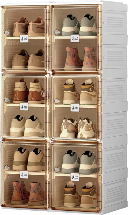 ANTBOX Shoe Organizer Storage Box, Portable Folding Shoe Rack by ANTBOX