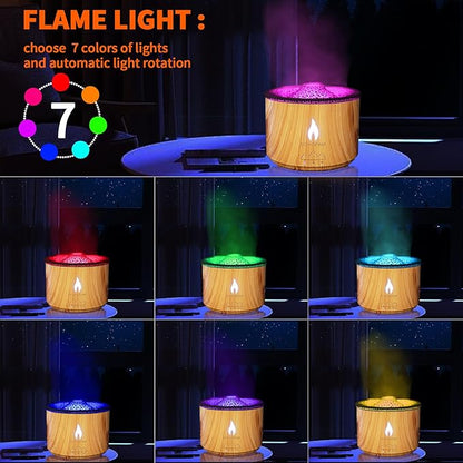 BOHOFAM Aroma Essential Oil Diffuser 360 ML, Volcano and Flame - Image 7