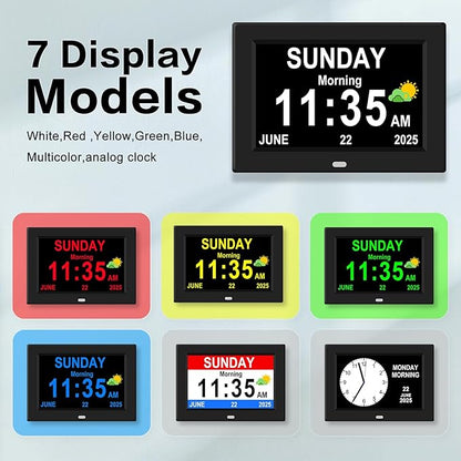 7‘’ Digital Alarm Clock for Elderly Large Display for Seniors Electric Clocks - Image 3