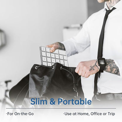 HoRiMe Bluetooth Number Pad, Rechargeable Wireless Numeric Keypad Slim 34-Keys - Image 7