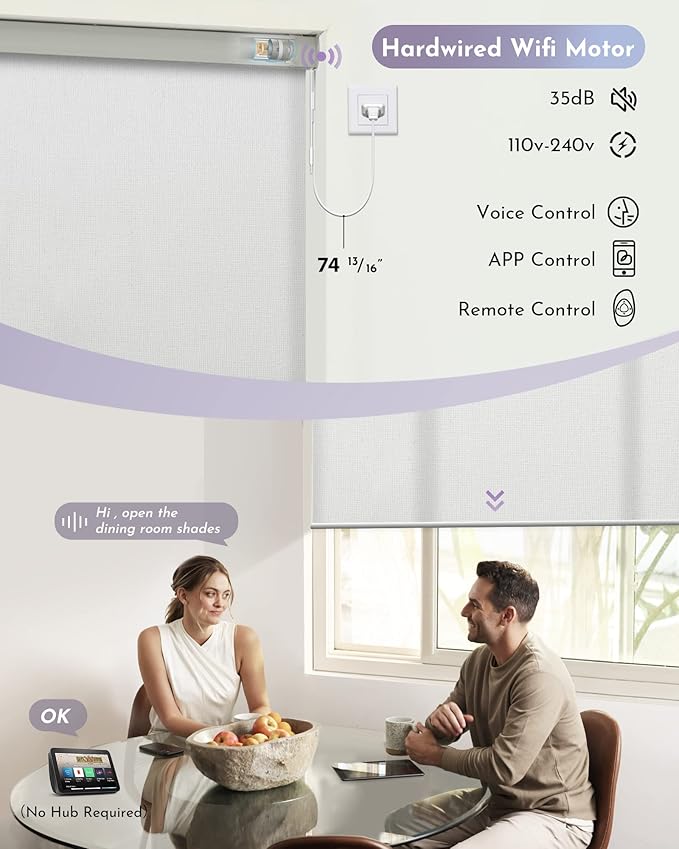 Graywind Motorized Light Filtering Shades Compatible - Image 3
