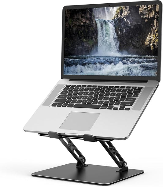 Adjustable Laptop Stand for Desk, Metal Foldable Laptop Riser Holder, Portable by Gogoonike