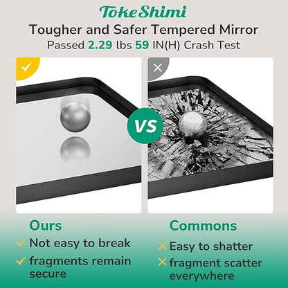 TokeShimi 30x36 Black Mirror for Bathroom, Modern Bathroom Vanity Mirror - Image 5