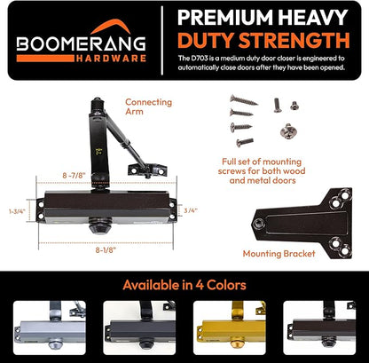 Boomerang Medium Duty Automatic Commercial Door Closer - Image 2