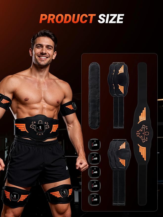 Electronic Muscle Stimulator 5-Piece Set, EMS Ab Machine - Image 4
