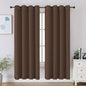 CUCRAF Brown Blackout Curtains 72 inch Length, Thermal Insulated Room Darkening by CUCRAF
