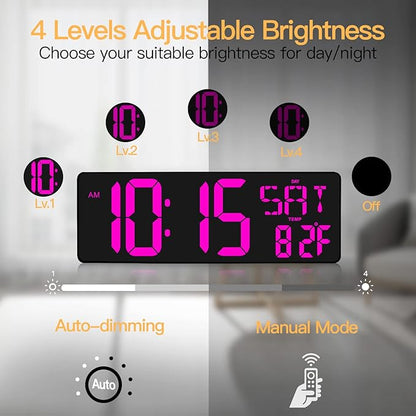 XREXS Large Digital Wall Clock - Image 5