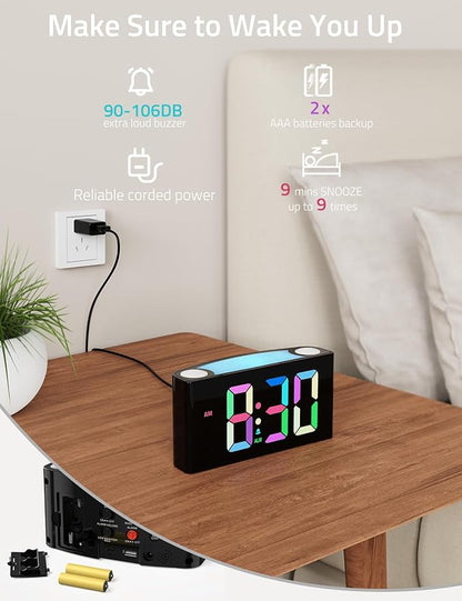 Mesqool Digital Alarm Clock for Bedrooms - Image 4