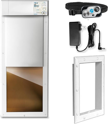 Genuine Power Pet Fully Automatic Pet Door from High Tech Pet Brand. Pet Collar by HighTechPet