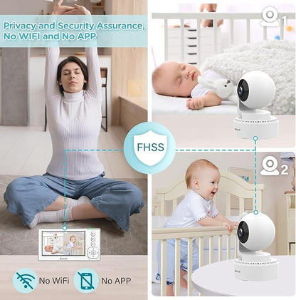 Blemil Baby Monitor with 2 Cameras and Audio, 4.3'' IPS Split-Screen Monitor - Image 6