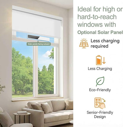 Tipiace Motorized Blinds with Remote Window Roller Shade Wireless Rechargeable - Image 7