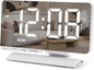 SZELAM Digital Clock, Alarm Clock Bedside, 7.3'' Large LED Mirror by SZELAM