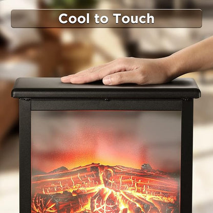 TURBRO Suburbs TS17Q Infrared Electric Fireplace Stove, Realistic Flame - Image 6
