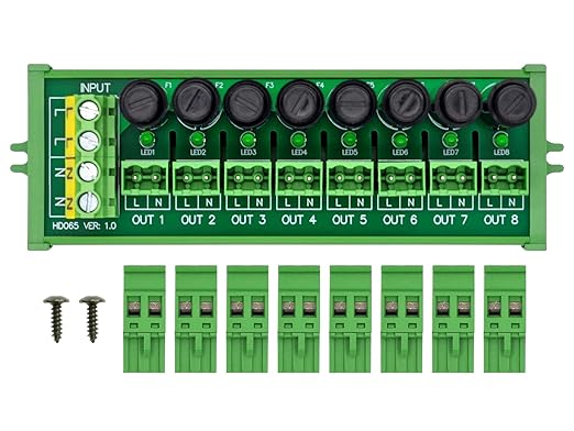 Screw Mount AC 24-250V 8 Channel Pluggable Side Wiring Terminal Block Power by HCDC