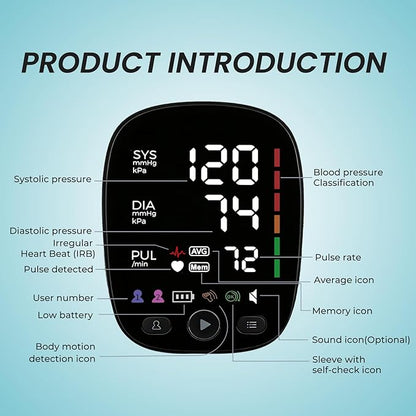 Upper Arm Electronic Blood Pressure Monitor, Blood Pressure Machine, - Image 2