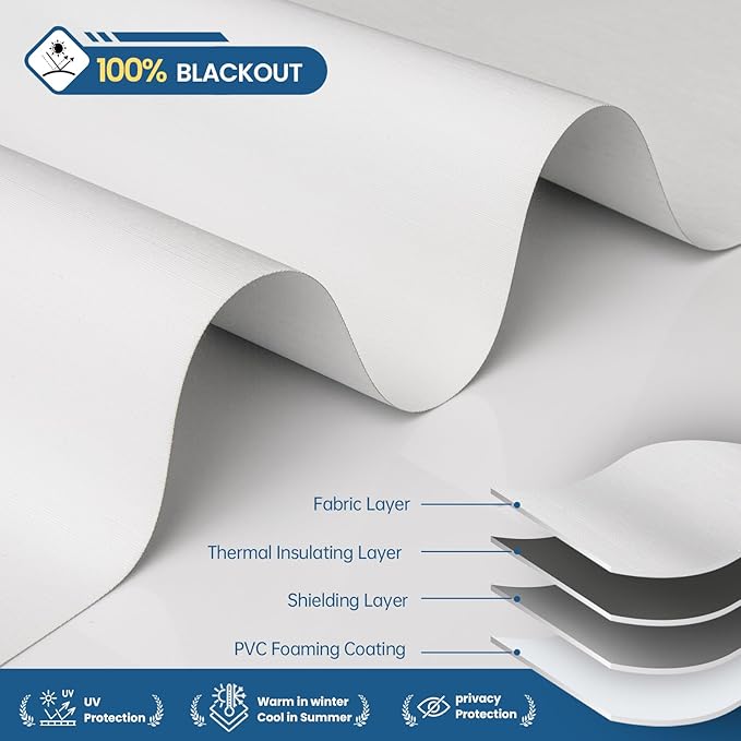 No Drill Motorized Blinds with Remote, Cordless Smart Electric Roller Shades - Image 3