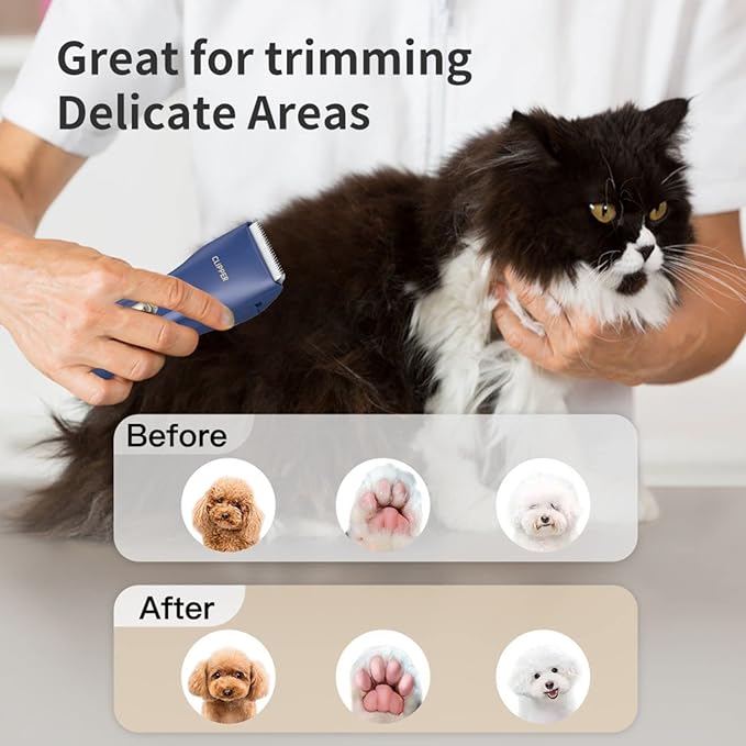 Dog Clippers, Quiet Washable USB Rechargeable Cordless Dog Grooming Kit - Image 5
