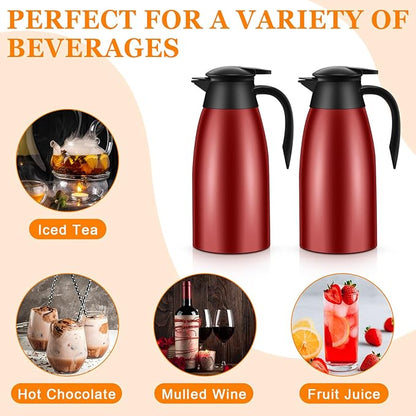 Norme 2 Pcs Thermal Coffee Carafe Insulated Stainless Steel Coffee Carafe - Image 5