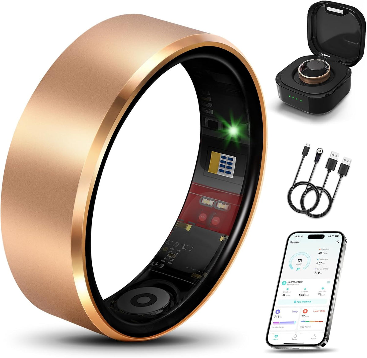 smart ring 2.0 for men women, sleep &, main product view