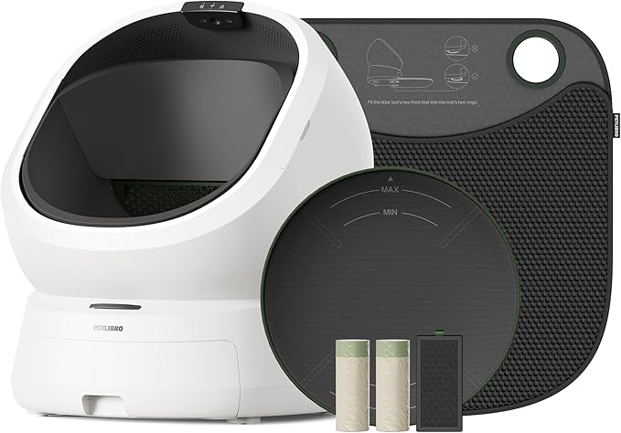 PETLIBRO Luma Automatic Cat Litter Box AI Waste Analysis, Open-Top Self by PETLIBRO