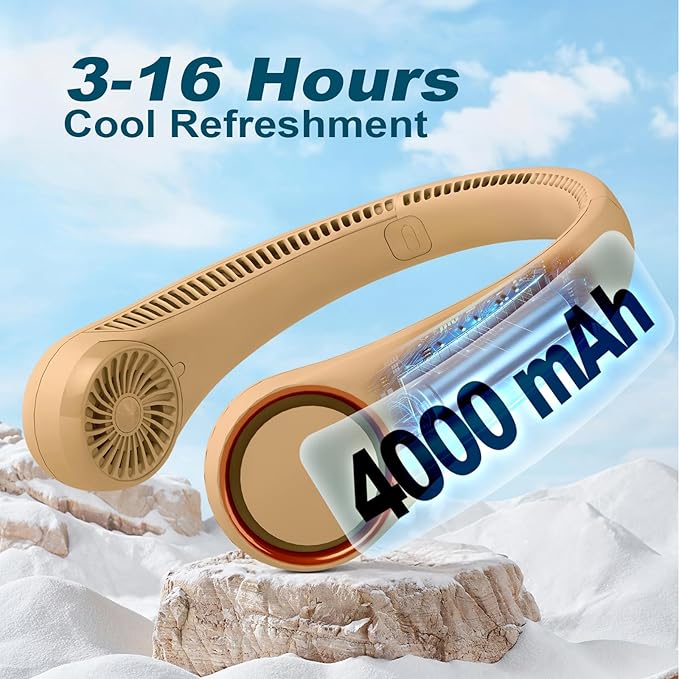 CIVPOWER Neck Fan: Portable Personal Neck Cooling Rechargeable Bladeless Fan - Image 8